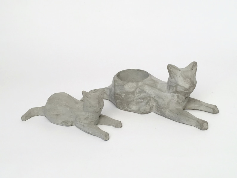 Silicone Mold cat mould concrete plaster decor statue Etsy