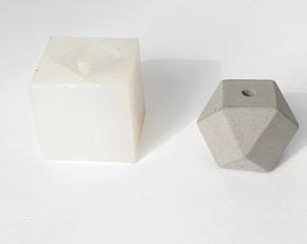 Silicone Mold bead Polyhedron jewelry geometric sphere  mould concrete plaster diy casting