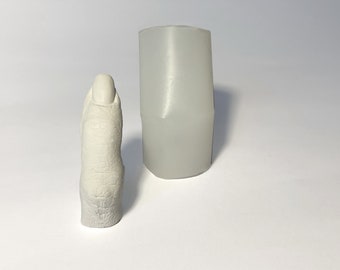 Silicone Mold bent finger jaw body jewelry geometric necklace cabochon mould plaster diy casting