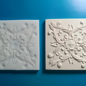 silicone Mold pattern Lace Square design mould fondant chocolate cake candle fimo