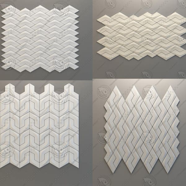 Silicone Mold wall tiles "Wave" Geometric mould concrete plaster