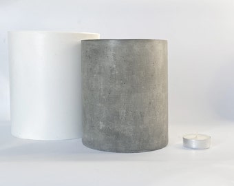 Silicone Mold 6&quot; Planter Cylinder tall vase Geometric mould concrete candle vessel pen holder pot succulent cup pencil pen