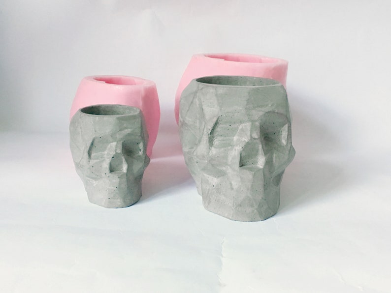 Silicone Mold Skull Mould Concrete Decor Statue Sculpture Etsy