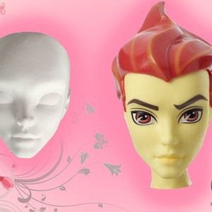 Face head silicone Mold 2D man doll mould girl fondant chocolate cake fimo Monster High Burns