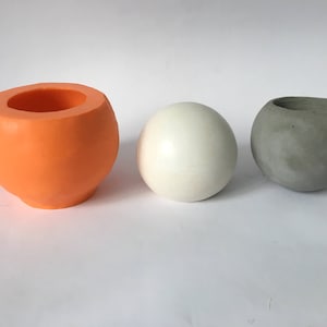 Silicone Mold Sphere Geometrico stampo in gesso fiorire portacandele vaso vaso succulento fai-da-te fusione portacandele peso peso carta