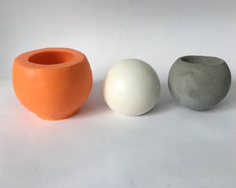 Silicone Mold Sphere Geometric mould concrete plaster planter candle holder pot vase succulent diy casting candle holder paperweight weight