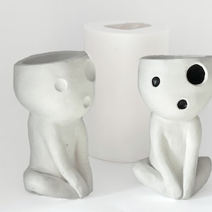 Silicone mold Kodama Planter succulent candle holder mould concrete decorate home decor desk statue organizer sculpture