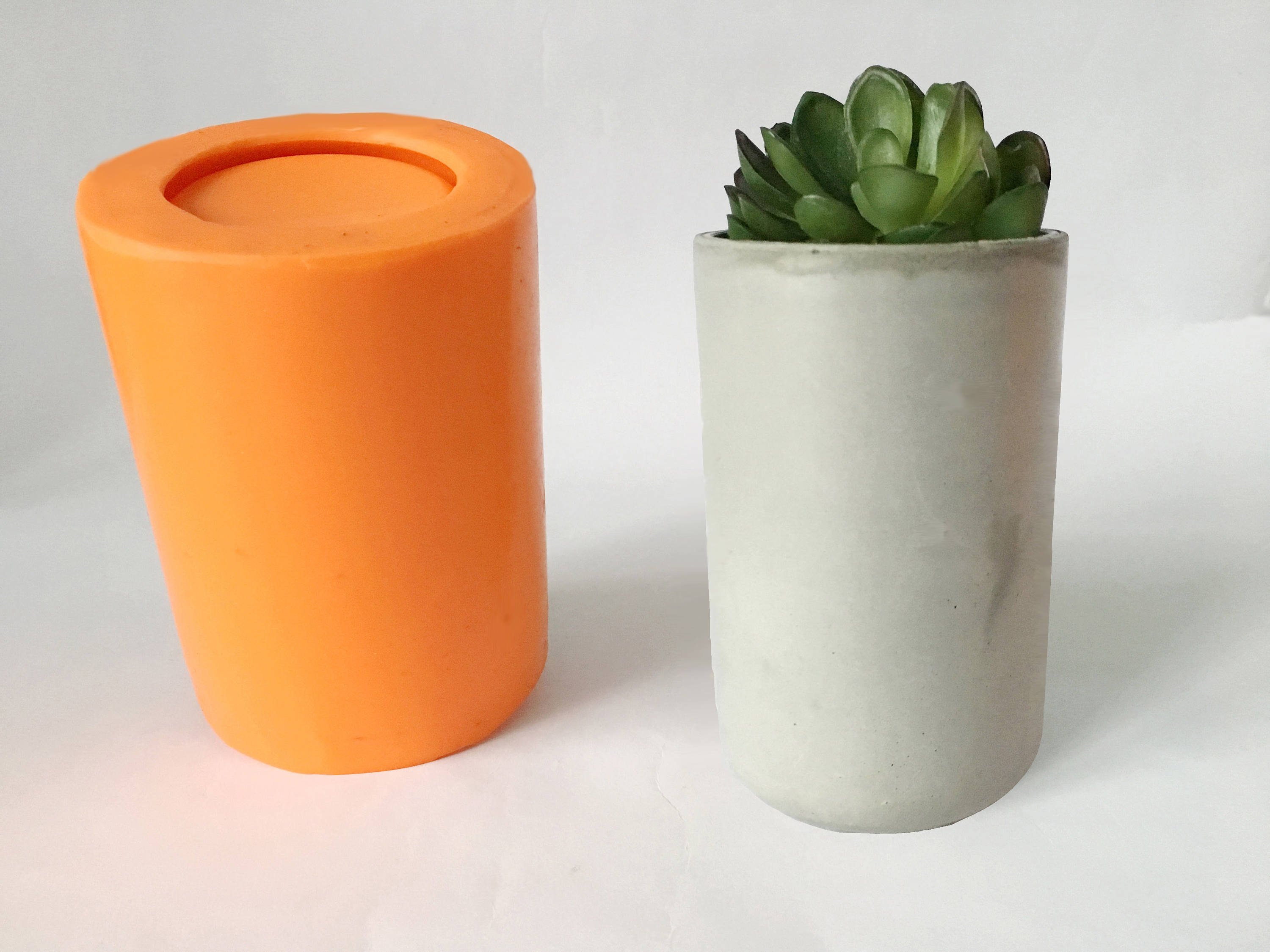 Silicone Mold Planter Cylinder tall vase Geometric mould Etsy