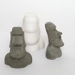 Silicone Mold Moai glasses stand holder head mould concrete decorate home decor desk statue organizer eyeglasses sculpture