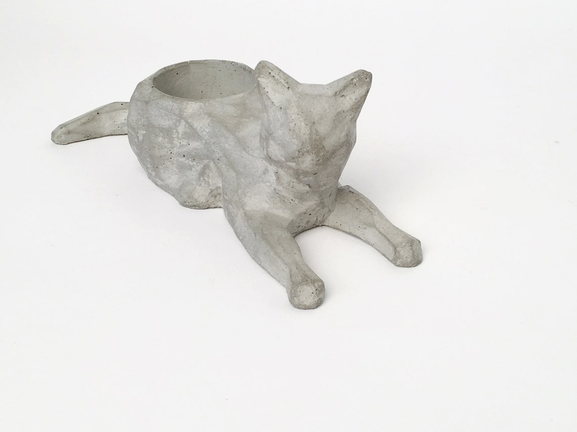 Silicone Mold cat mould concrete plaster decor statue Etsy