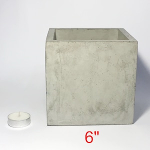 Moule en silicone 6 » XXLarge Cube avec coque de support. Plateau, Boîte de rangement, Boîte à bijoux, Moule géométrique en plâtre en béton moulé