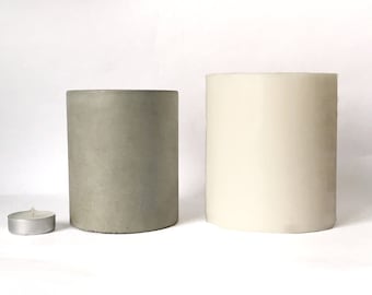 Silicone Mold Planter Cylinder &quot;E&quot; 4.7&quot; tall vase Geometric mould concrete pen holder pot cup succulent cup pencil round