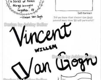 Vincent Van Gogh Great Artist Color Sheet Cycle 2