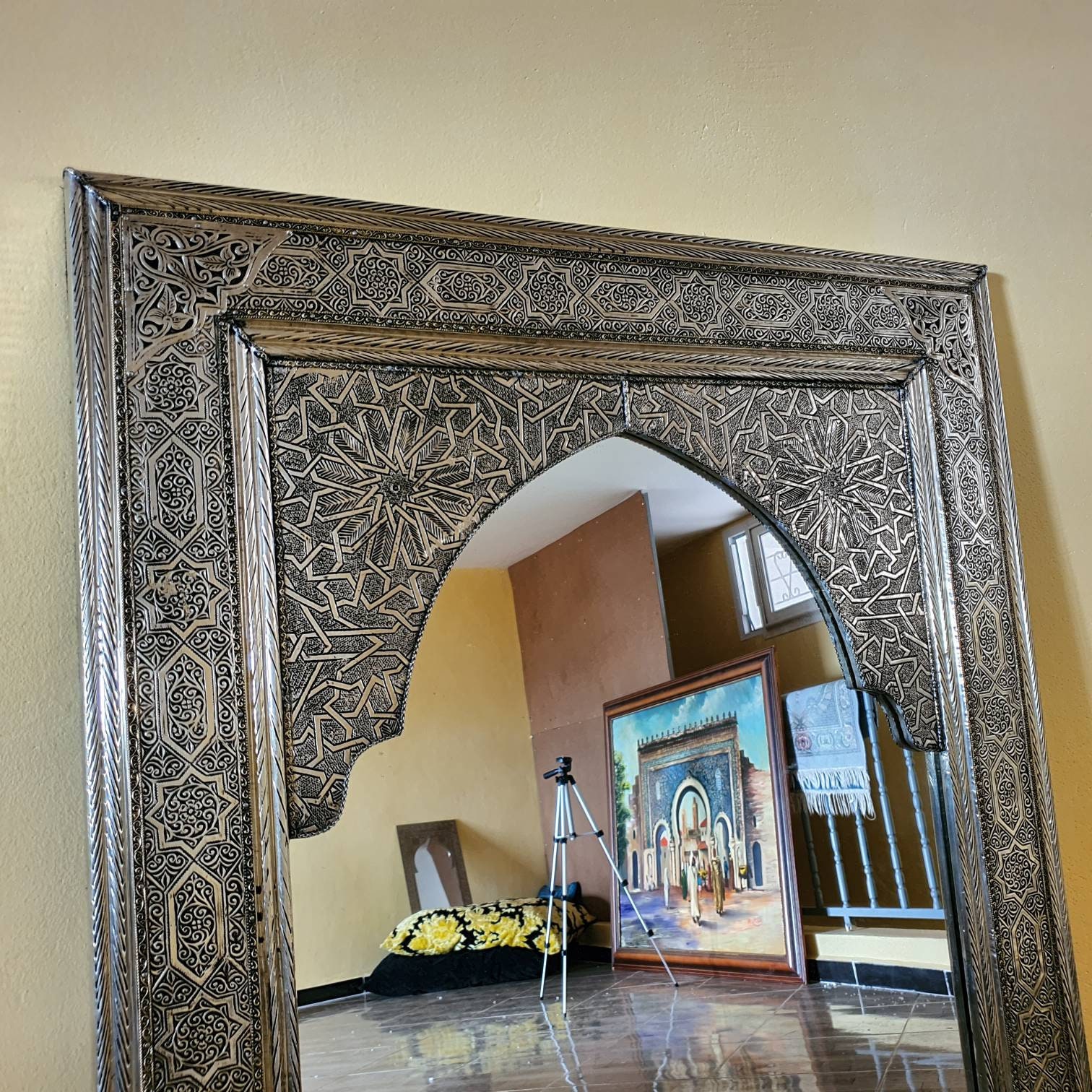 1 Meter Moroccan Mirror boho decor entrance Mirror Handmade | Etsy