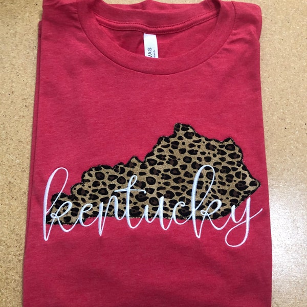 Kentucky Cheetah Tshirt, State Tee, Leopard Print Clothing, Cute Tee, Clothing for Her