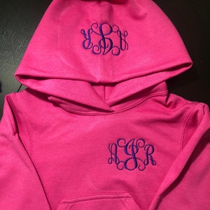 Youth Monogram Sweatshirt, Kids monogrammed pullover, hoodie for girls, initial hoodie, gift for daughter, Custom hoodie, clothing, letters