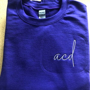 Script Monogrammed Crewneck, Monogrammed Sweatshirt, Cursive Pullover, Crew, Cozy, Personalized, Fall, Monogrammed Clothing