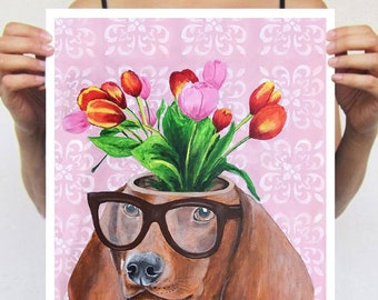 Original Dachshund poster, nice gift for Dachshund lovers!