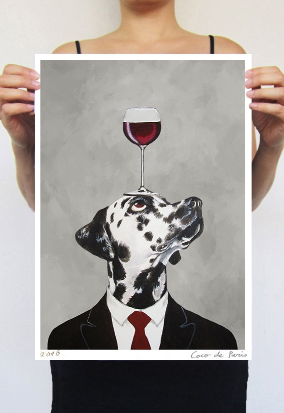 Wall Décor Original dalmatian Artwork dalmatian art coco de paris