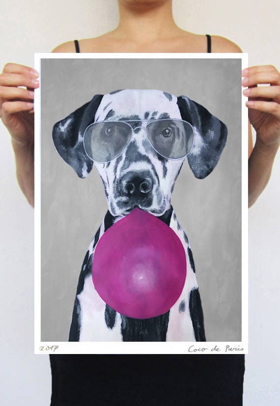 Wall Décor Original dalmatian Artwork dalmatian art coco de paris