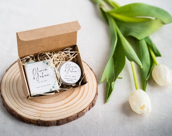 Bridal Shower Favours lip balm and soap, soap and lip balm for wedding guest, vegan gift for baby shower guests,