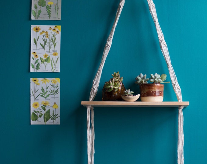 Hanging Macrame Shelf Etsy