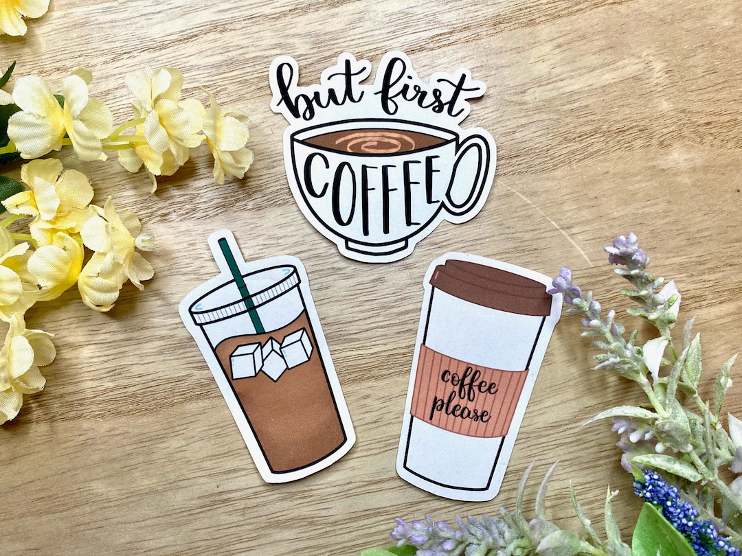 Cute Coffee Stickers I Coffee Vinyl Stickers | Coffee Waterproof ...