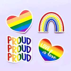 Autocollants de fierté | L’amour est l’amour | Autocollants en vinyle LGBT | Autocollants imperméables LGBT | Autocollants en vinyle Pride