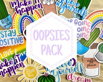 Oopsies Stickers I Assorted Vinyl Stickers | Assorted Waterproof Stickers | Assorted Clear Stickers
