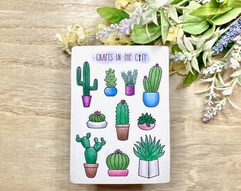 Adesivi succulenti e cactus / adesivi Bujo carini / adesivi bullet journal / adesivi planner / adesivi per piante