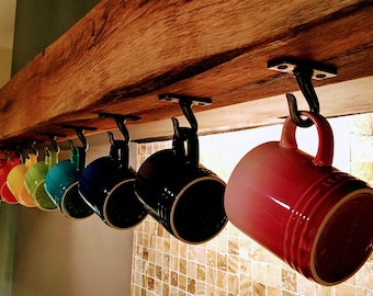 Cup Hook metal iron Vintage 'Ellie Style'  small & Large hooks | Coffee Mug  Hooks | Coffee Cup Hooks BLACK | Hanger