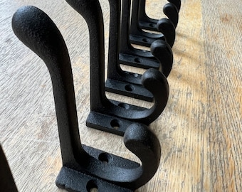 Vintage decorate hooks wall decor hook Black Cast Iron Metal Wall Mount Coat Hooks Hangers RVE