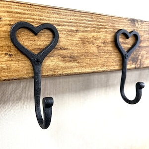 Antique Style Reclaimed Wooden Coat Rack Vintage Handmade Cast Iron Coat Hooks Rustic Wall Mounted Hanger