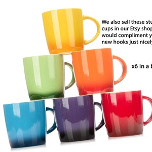 Black Iron Cup Hooks for Kitchen Shelves - Set of 5 for cups and mugs image 10
