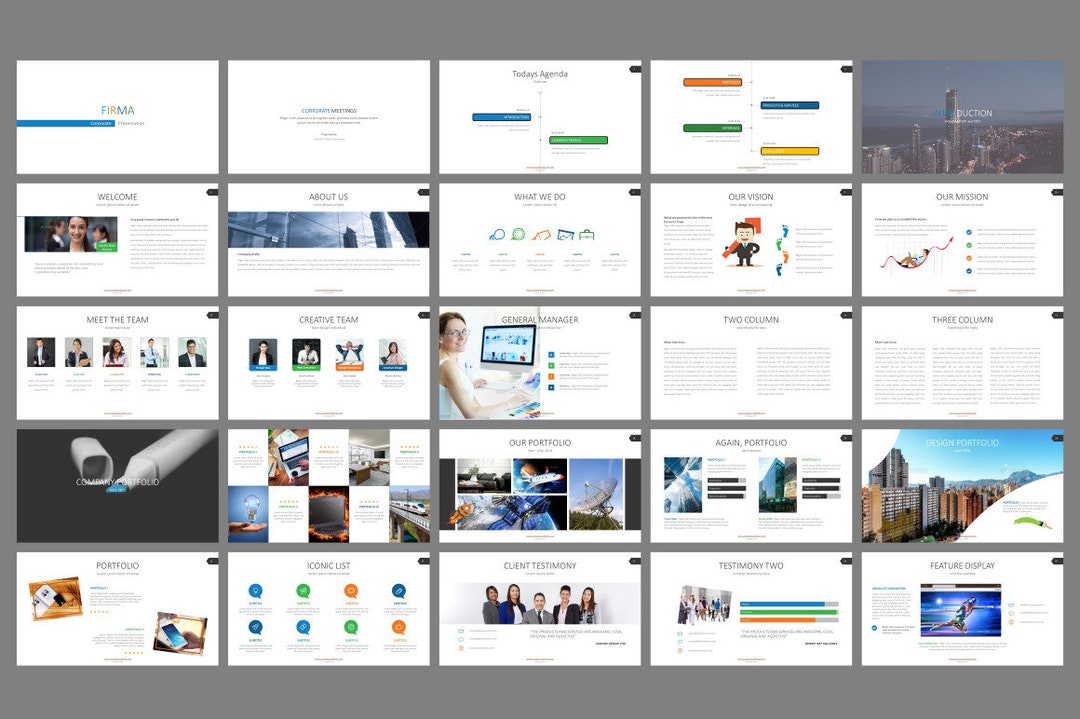 Firma Presentation Template - Etsy