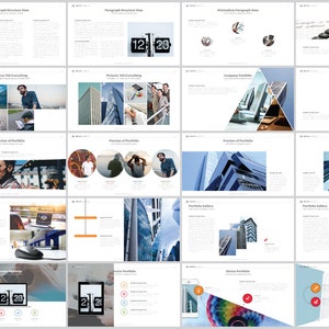Clear & Clean Powerpoint Template - Etsy