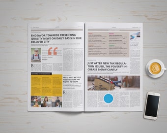 Multifunctionele krantensjabloon