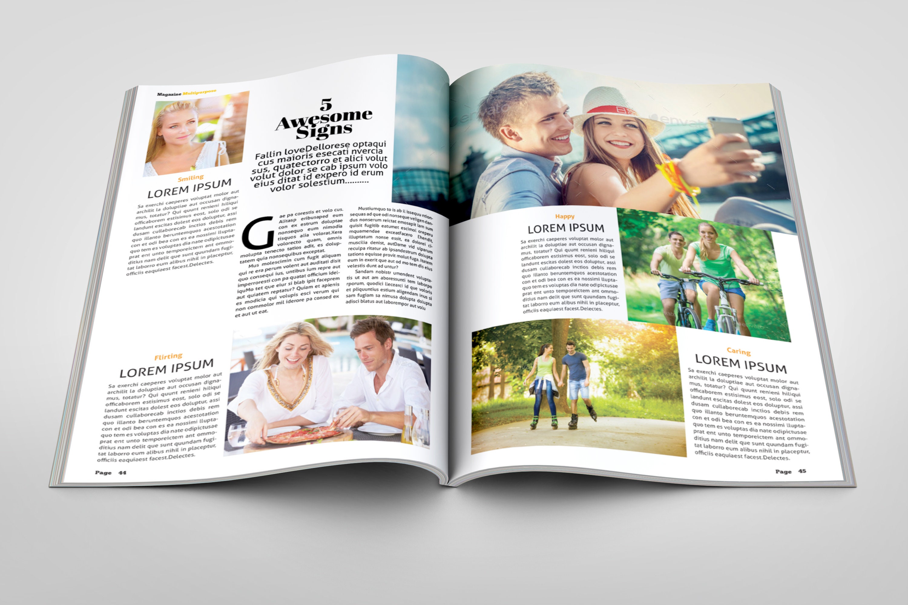 50 Pages Magazine Template V3 Etsy