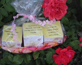 Bithday gift for her Wedding gift Bridal shower gift Gift for mom Face care set Floral Aloe Face Care Set Vegan face gift Aloe face Organic