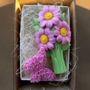 Floral soaps set - thank you small gift idea