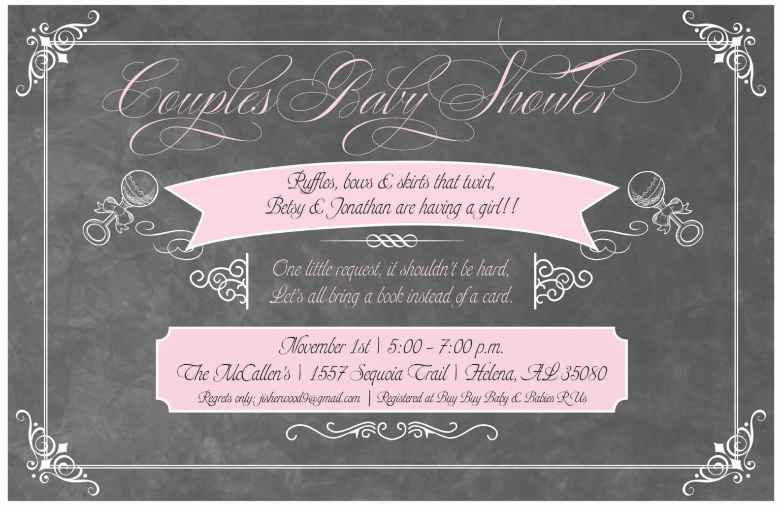 Couples Baby Shower Invitation/10 Etsy