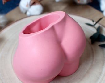 Pot à crayon : Popotin / pot fesses Rose