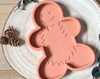 Plateau Ptit biscuit en Jesmonite / Collection de Noël / Gingerbreadman