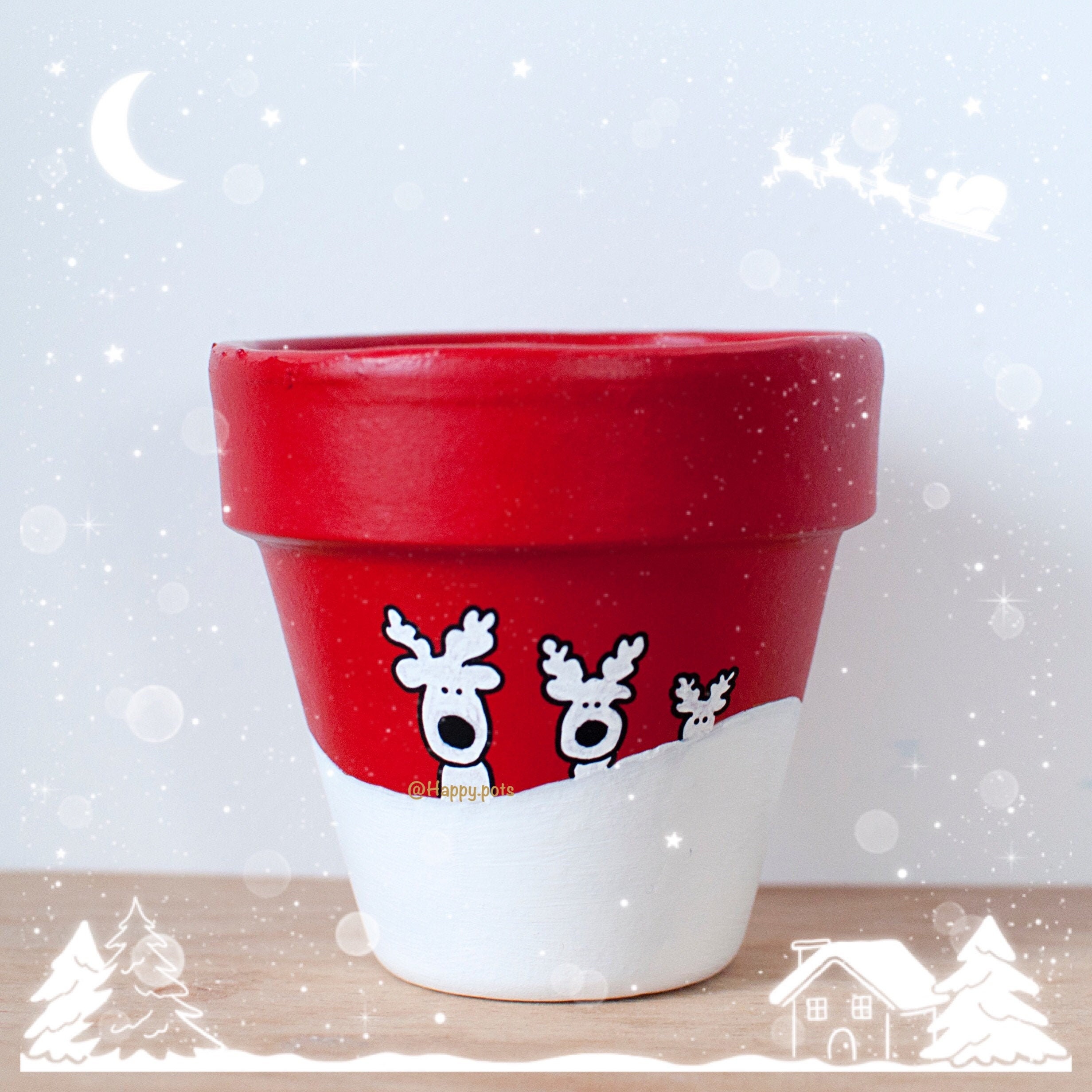 Pot Terre Cuite - Petits Rennes