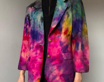 Damen Größe 44 L Rainbow Galaxy Blazer Sport Sakko Sujt