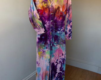 Damen 8 Dark Galaxy Regenbogen Overalls Baumwolle Langarm Overall Romper
