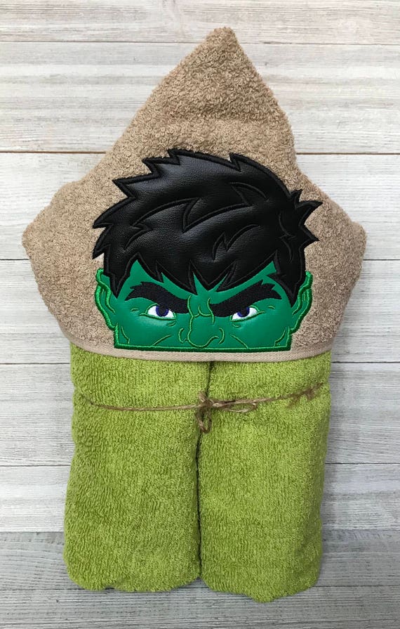 hulk hooded towel