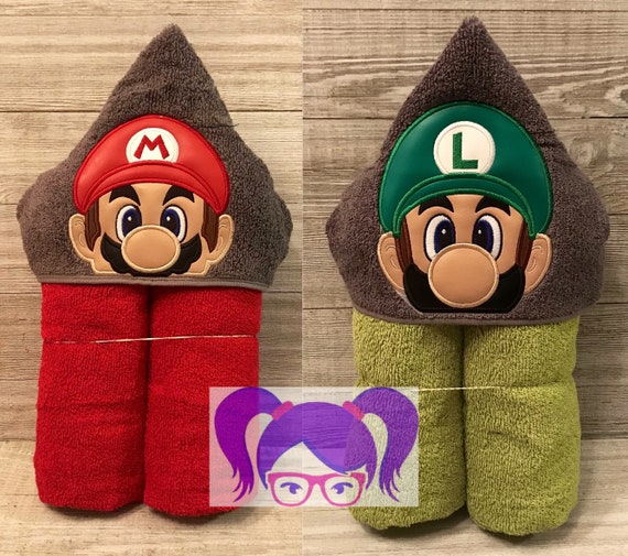super mario hooded towel