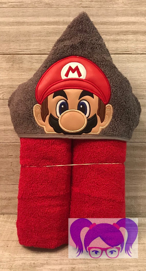 mario hooded towel