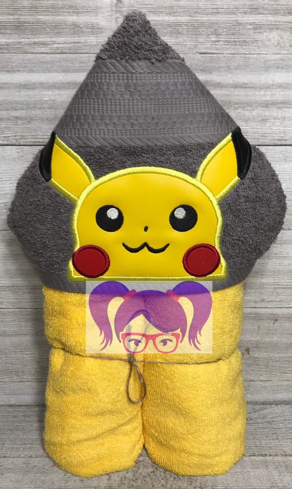 pikachu hooded towel